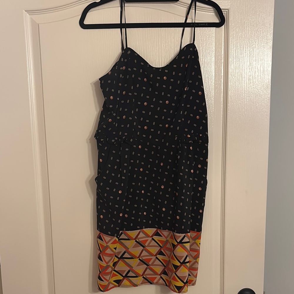 Black and White Sleeveless Slip Mini Dress
